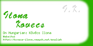 ilona kovecs business card