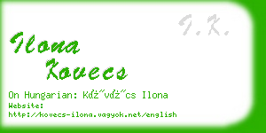 ilona kovecs business card